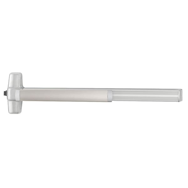 Grade 1 Mortise Exit Bar, 36-in Device, Fire Rated, Exit Only, Double Cylinder, Less Dogging, Satin